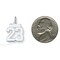 Sterling Silver Small Polished Number 12 Charm Pendant Jewerly 20mm x 8mm